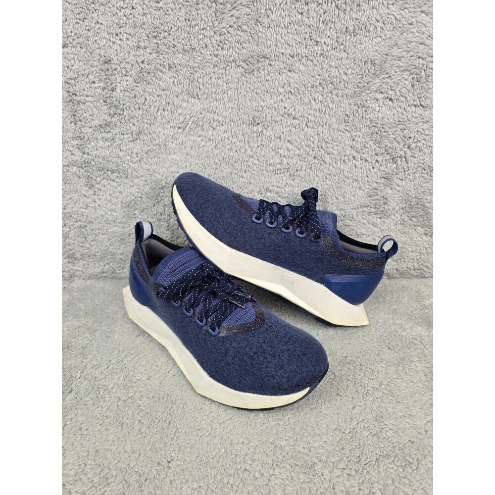 Allbirds Wool Flyer Mizzles Navy Blue Athletic Lace Up Running Shoes Woms Sz 9.5